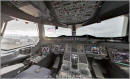 CLIQUE AQUI E VEJA UMA FOTO PANORMICA DA CABINE DO AIRBUS A380